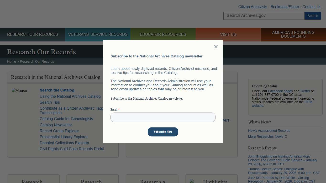Research Our Records National Archives